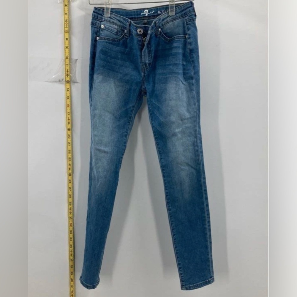 7 For All Mankind Medium Blue Girls Skinny Jeans Sz 14